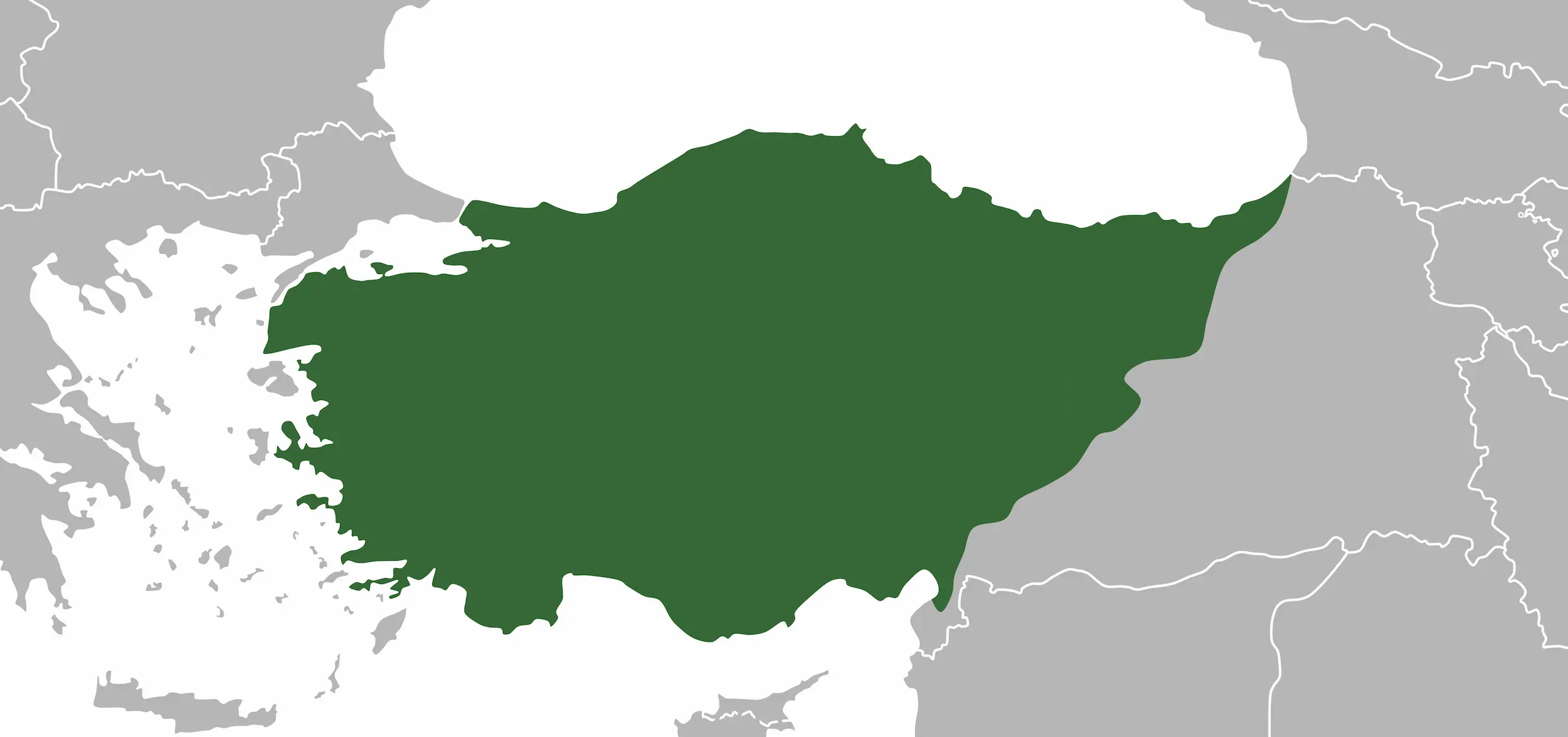 Mapa de la regió de l'Anatòlia, Turquia